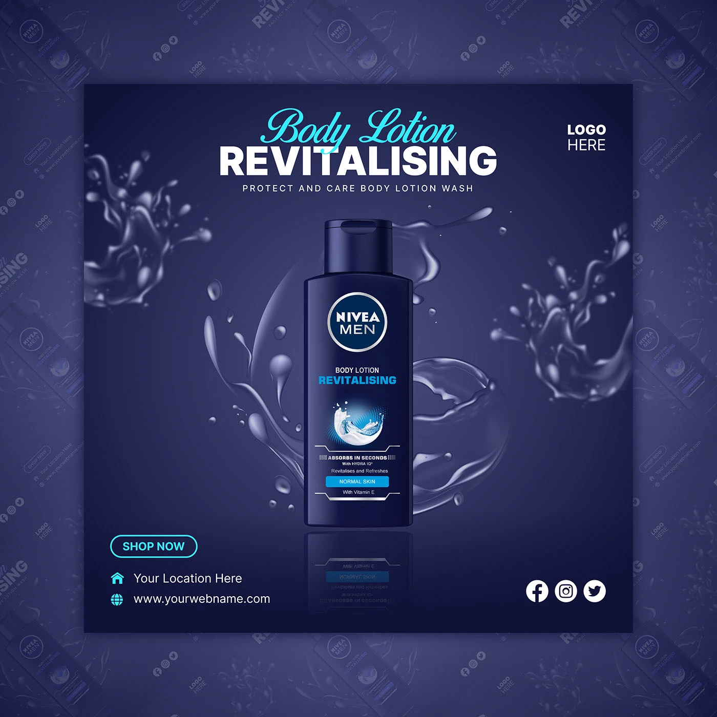 Body Lotion Social Media Post Design — project image