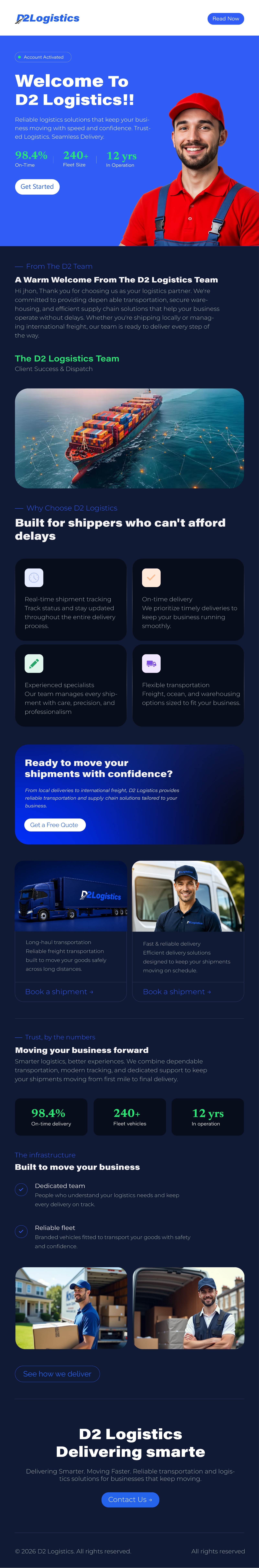 D2 Logistics — Email Design