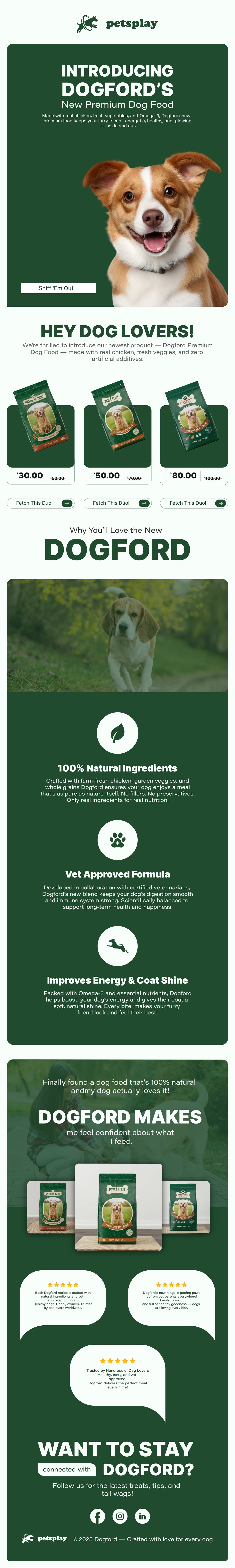 Dogford — Premium Dog Food Email Design — project image