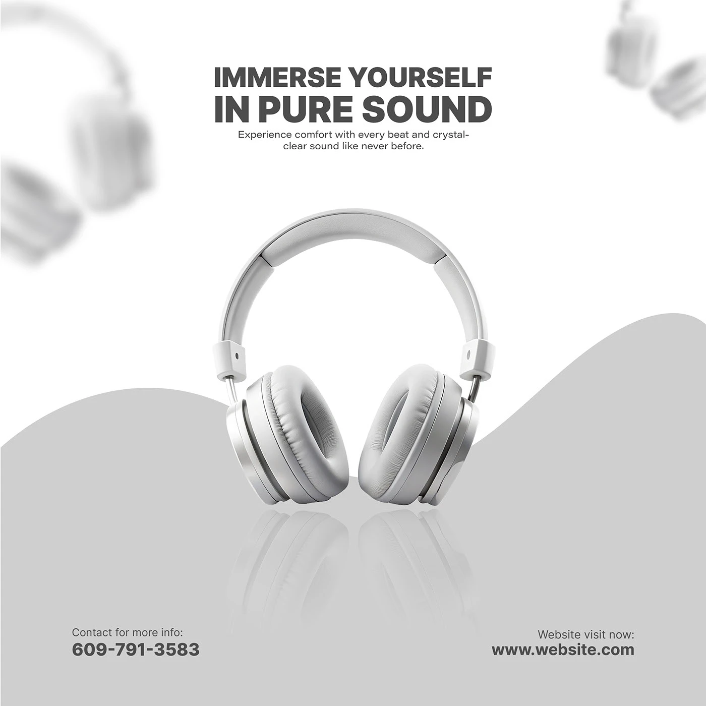 Headphone Social Media Post Design — project image