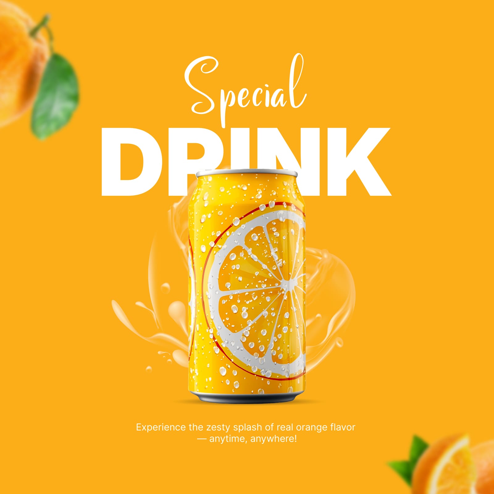 Orange Drink Social Media Post Design — project image
