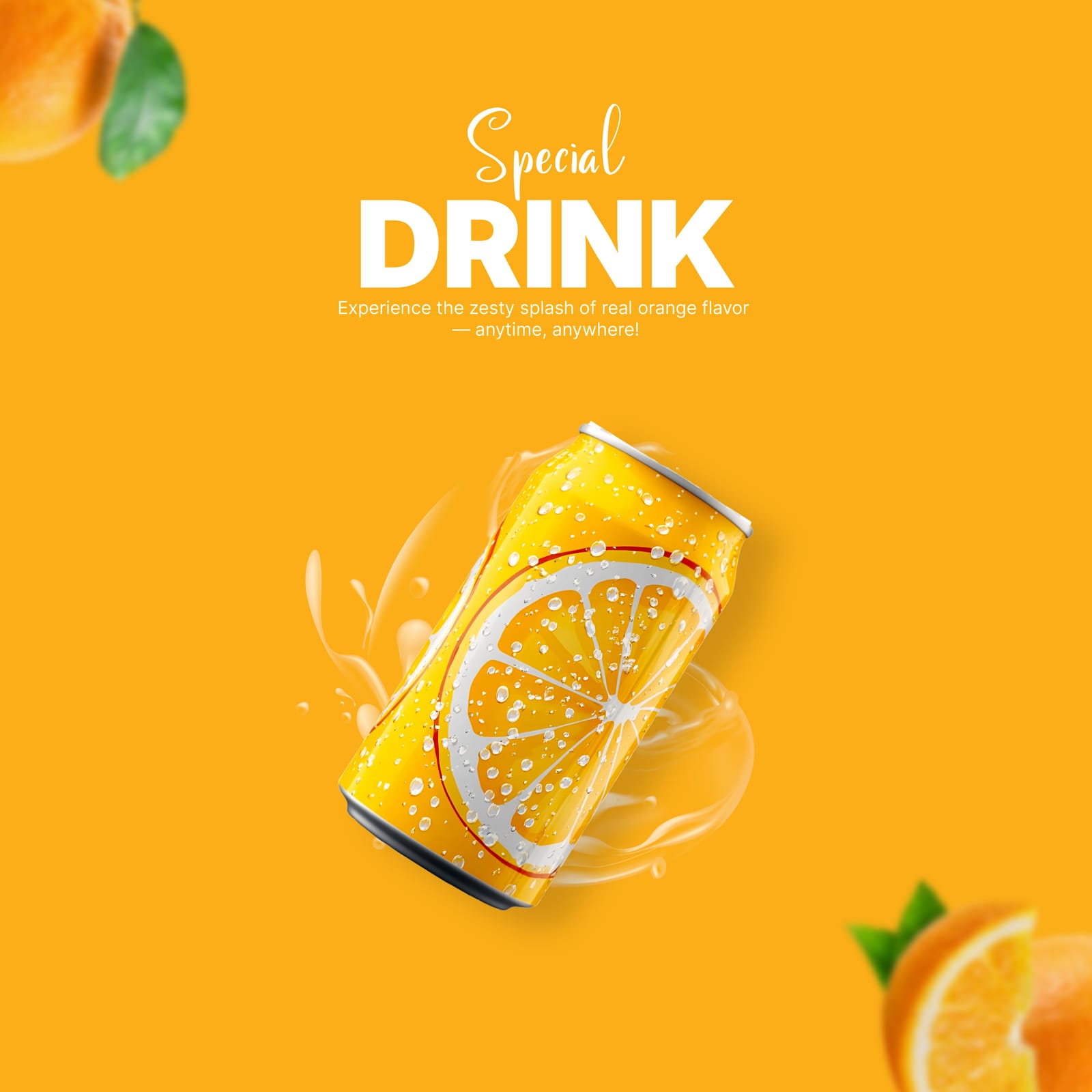 Orange Drink Social Media Post Design — project image