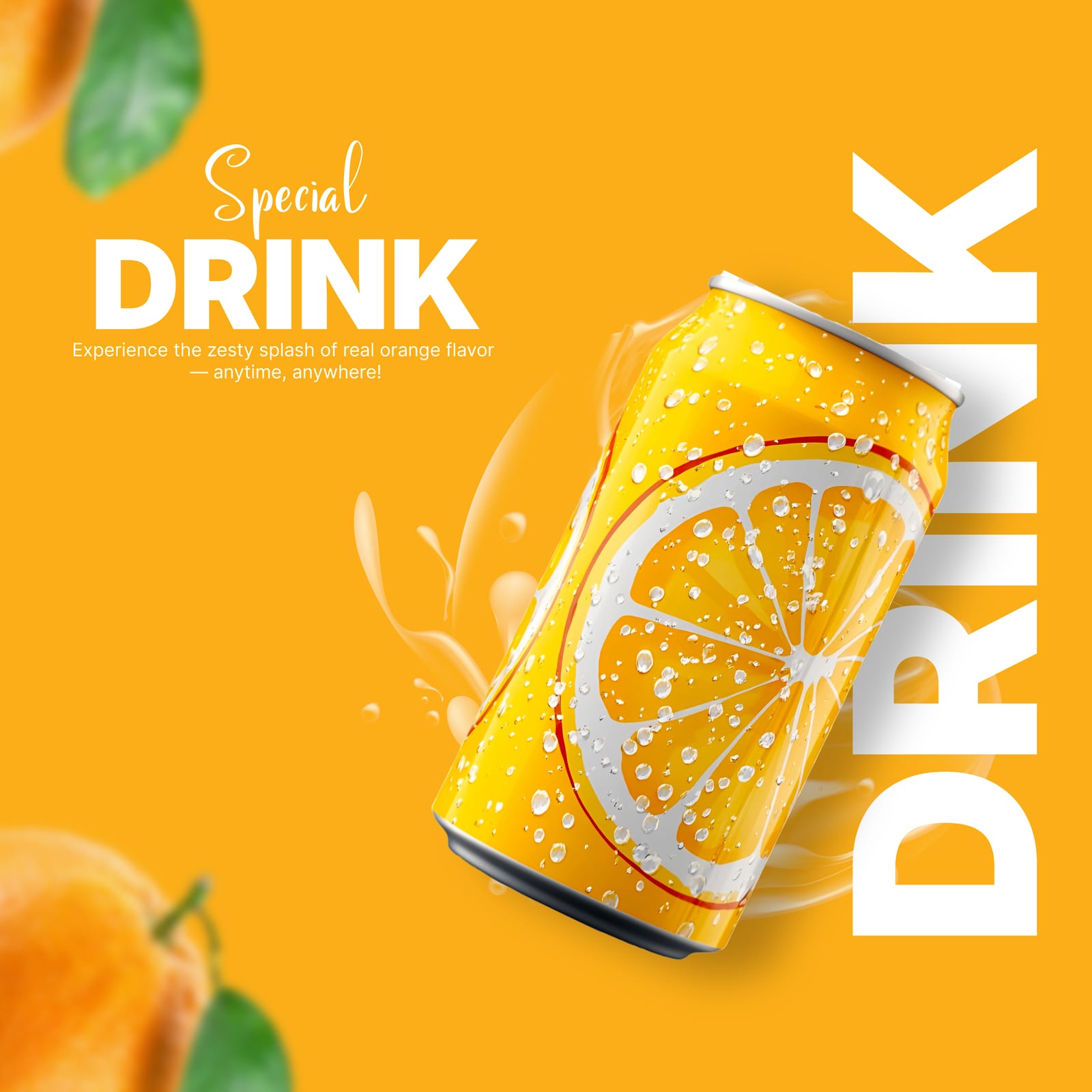 Orange Drink Social Media Post Design — project image