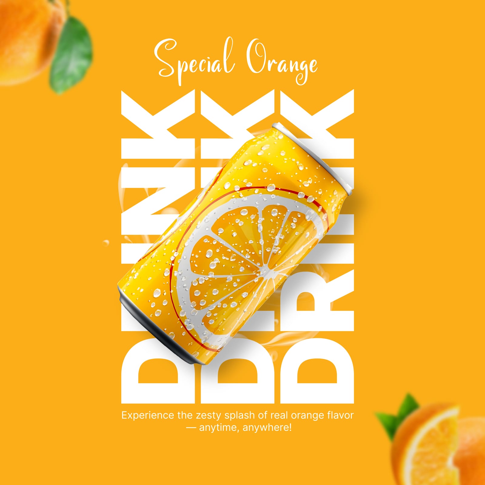 Orange Drink Social Media Post Design — project image