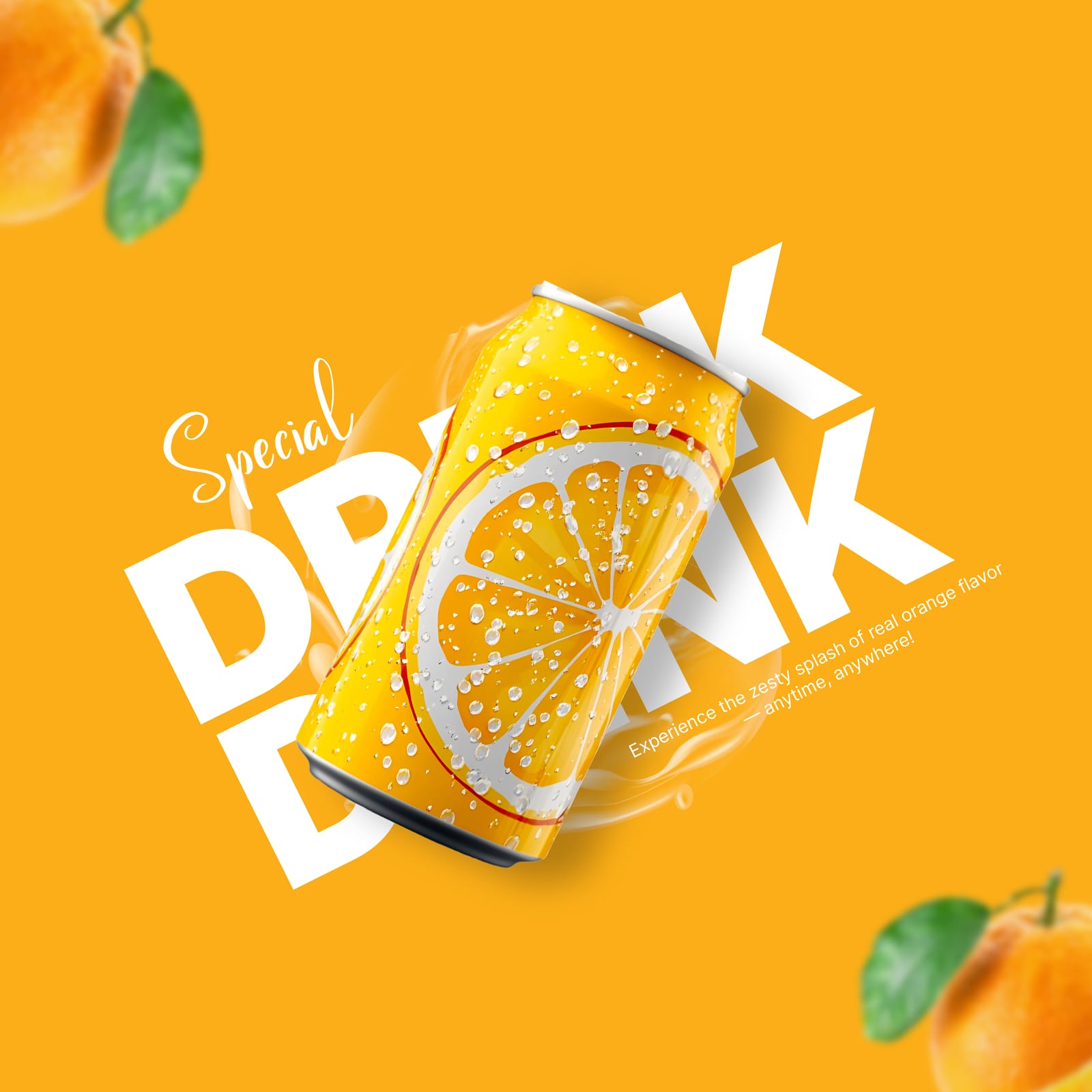 Orange Drink Social Media Post Design — project image