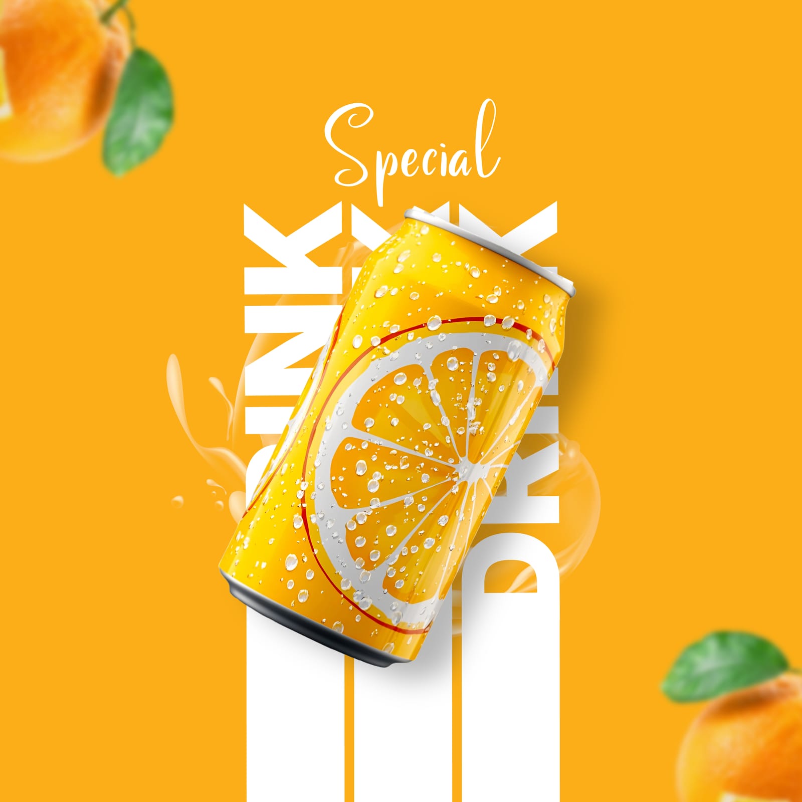 Orange Drink Social Media Post Design — project image