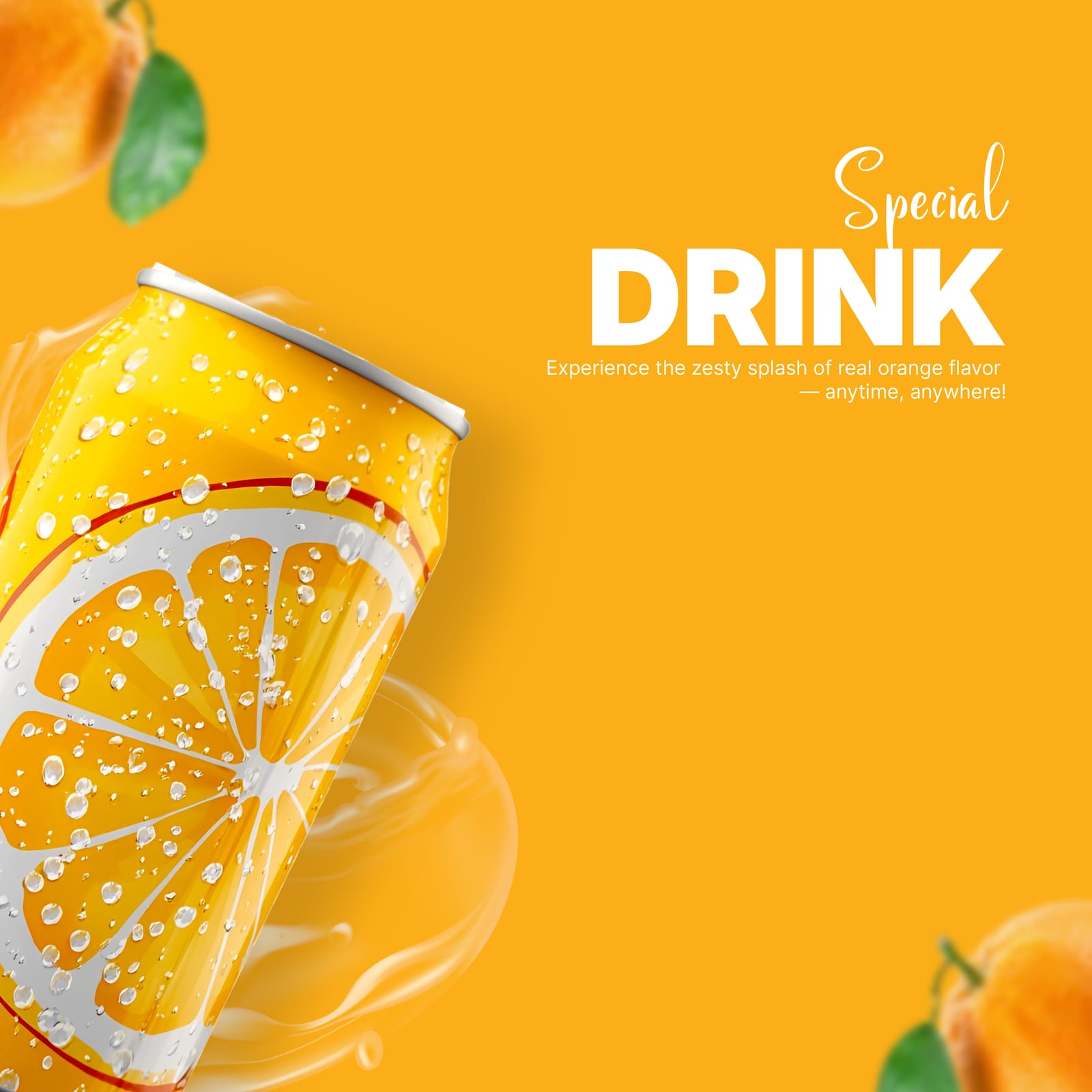 Orange Drink Social Media Post Design — project image