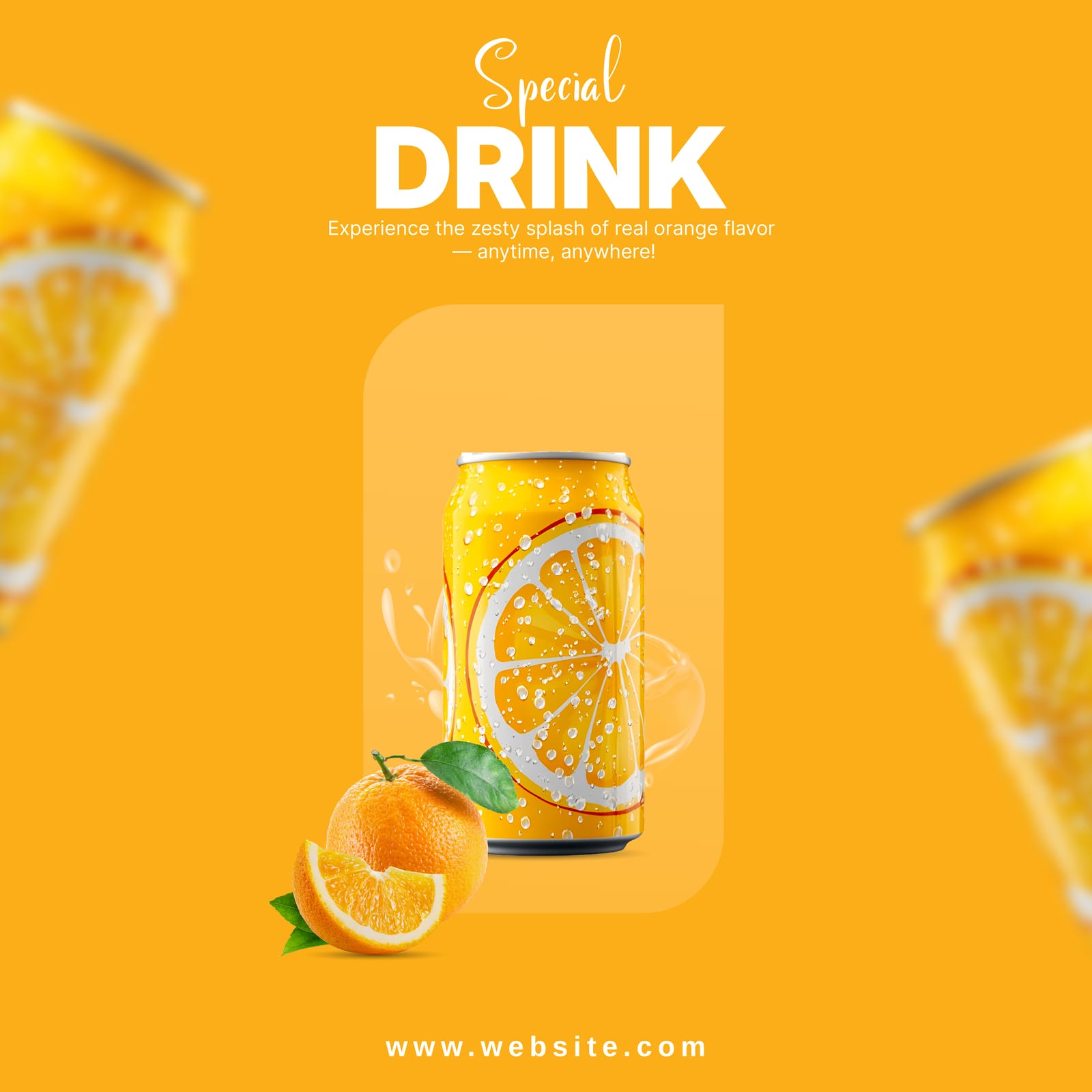 Orange Drink Social Media Post Design — project image