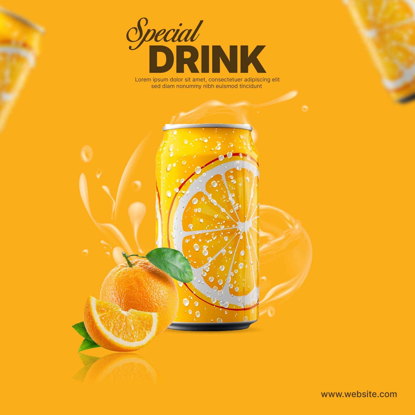 Orange Drink Social Media Post Design — project image