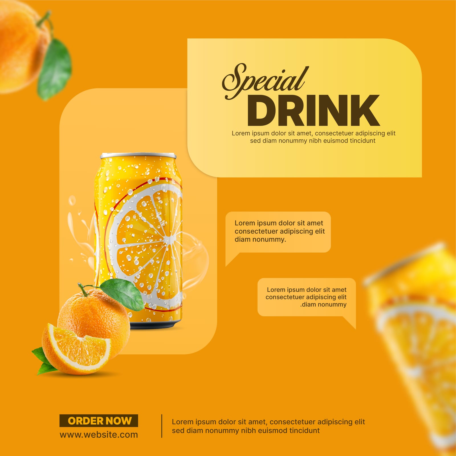 Orange Drink Social Media Post Design — project image