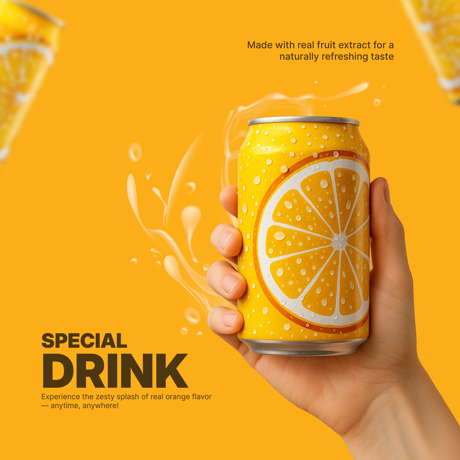 Orange Drink Social Media Post Design — project image