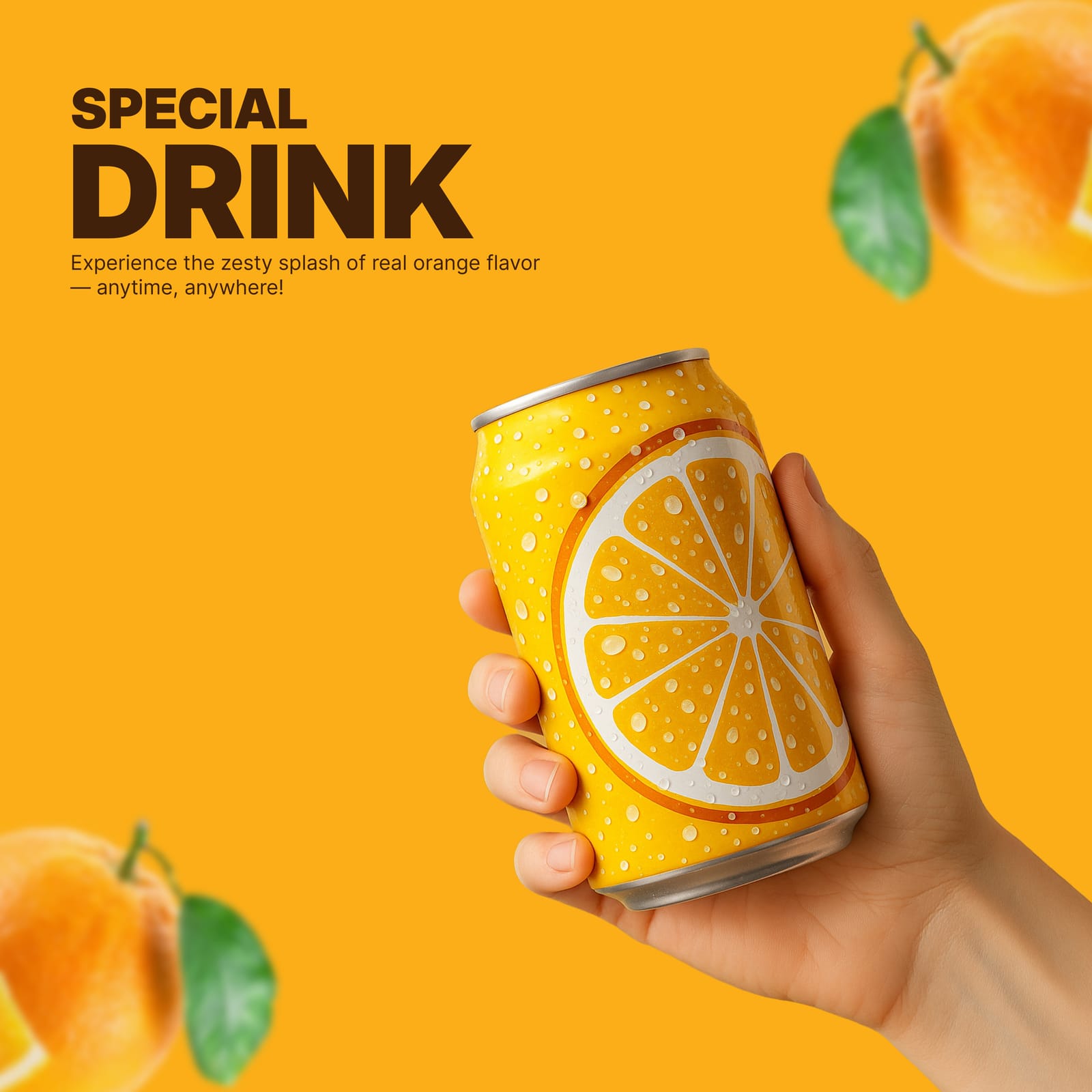 Orange Drink Social Media Post Design — project image